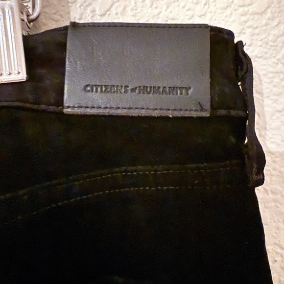 Women’s Citizens Of Humanity Black Lilah High Rise Bootcut Flare Velvet Pants - Picture 3 of 8